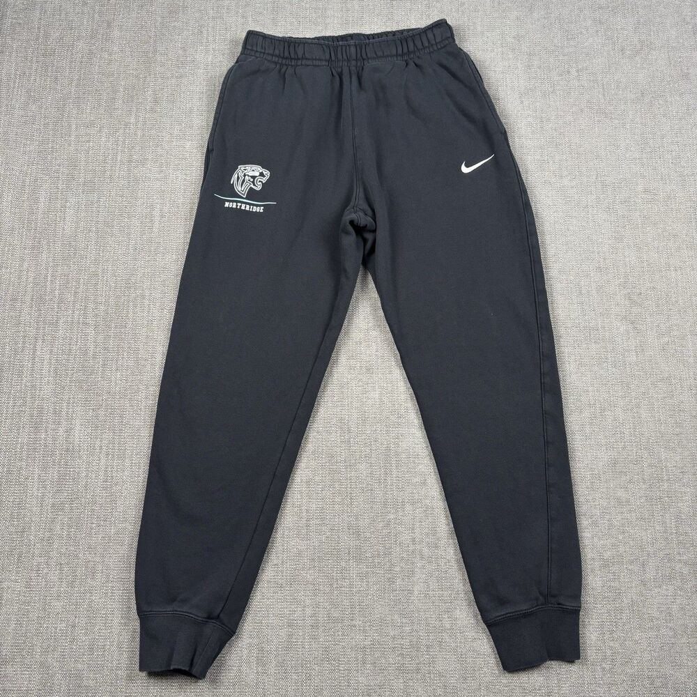 Nike Sportswear Club Fleece Jogger Pants Mens S Black Tapered Sporty Northridge - Picture 1 of 11